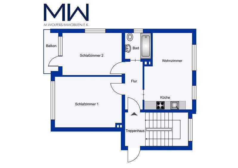 Etagenwohnung Hamburg Hamm - 3 Zimmer, 58 m&sup2;, 339.000&euro; | Angebot:25735950
