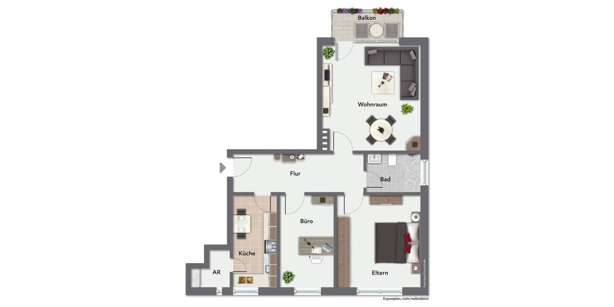 Etagenwohnung Norderstedt Garstedt - 3 Zimmer, 76 m&sup2;, 249.000&euro; | Angebot:26017784