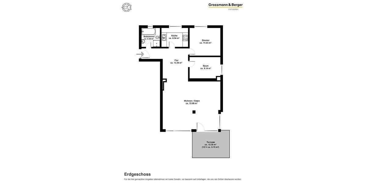 Etagenwohnung Hamburg Othmarschen - 2 Zimmer, 77 m&sup2;, 595.000&euro; | Angebot:25662608