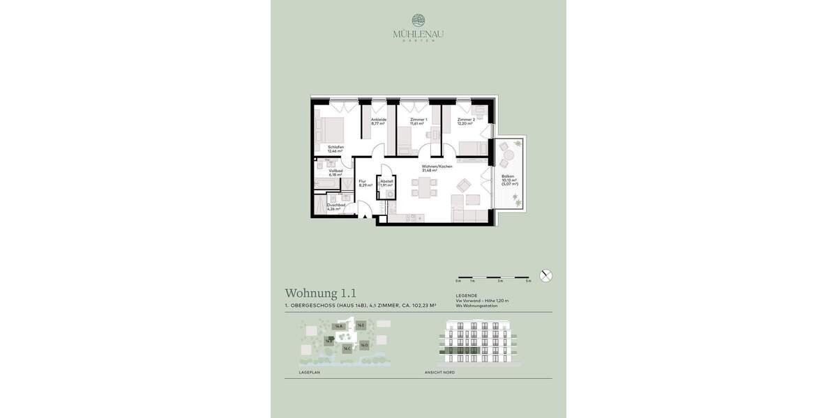 Etagenwohnung Pinneberg - 4 Zimmer, 102 m&sup2;, 599.000&euro; | Angebot:25745624