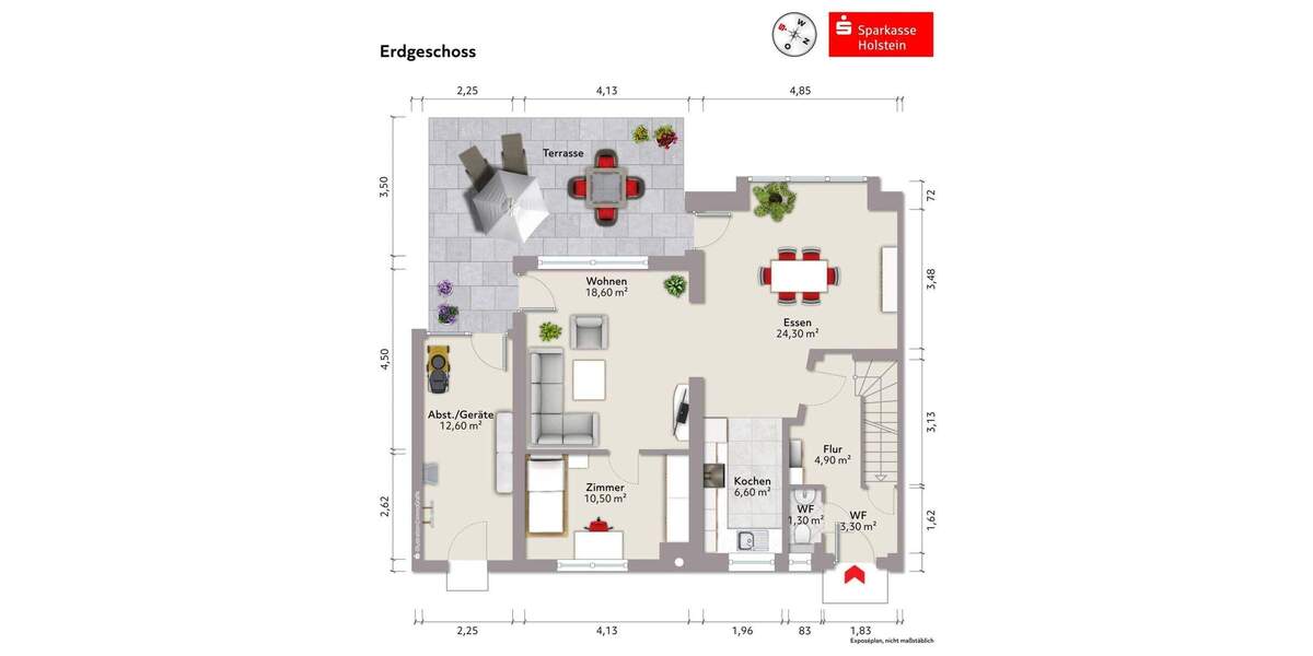 Reihenendhaus Hamburg Bramfeld - 4 Zimmer, 112 m&sup2;, 579.000&euro; | Angebot:25678788