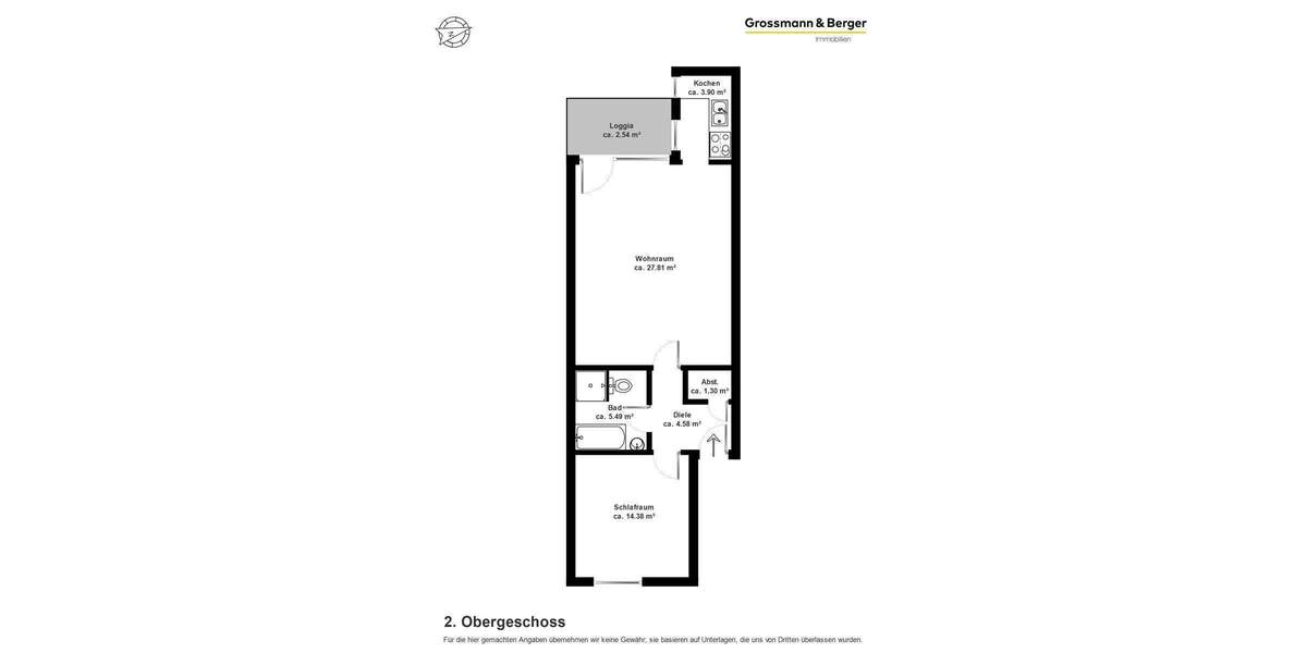 Etagenwohnung Pinneberg - 2 Zimmer, 60 m&sup2;, 209.000&euro; | Angebot:25662622