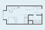 Etagenwohnung Hamburg Altona-Nord - 1 Zimmer, 21 m&sup2;, 834&euro; | Angebot:24979137