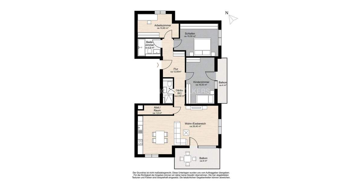 Etagenwohnung Hamburg Langenhorn - 4 Zimmer, 111 m&sup2;, 649.000&euro; | Angebot:25701901