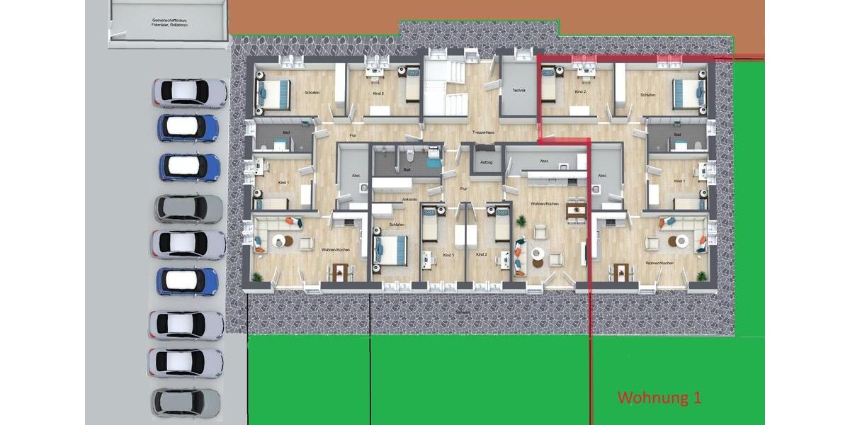 Erdgeschoßwohnung Hamburg Harburg - 4 Zimmer, 110 m&sup2;, 1.370&euro; | Angebot:25880744