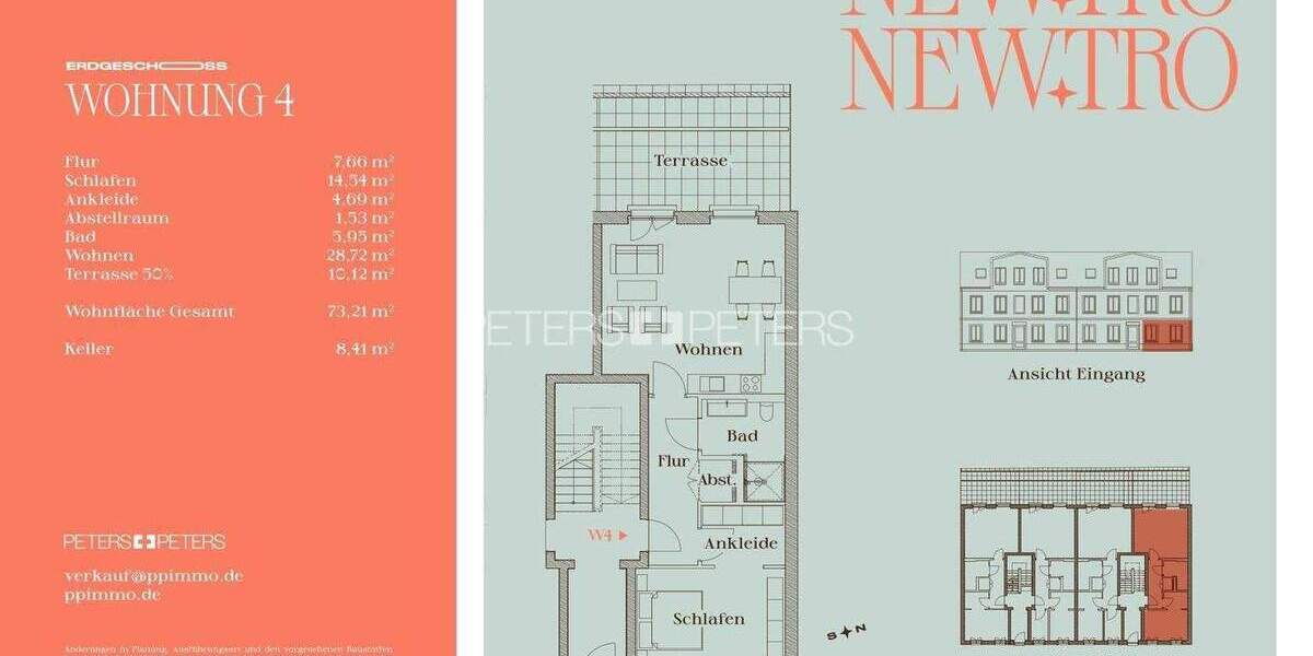Etagenwohnung Hamburg St. Pauli - 2 Zimmer, 73 m&sup2;, 649.000&euro; | Angebot:25701294