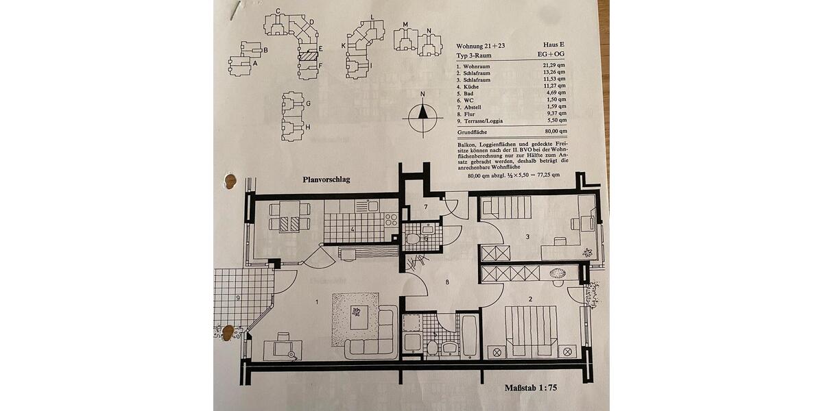Etagenwohnung Reinbek - 3 Zimmer, 78 m&sup2;, 318.000&euro; | Angebot:24593057