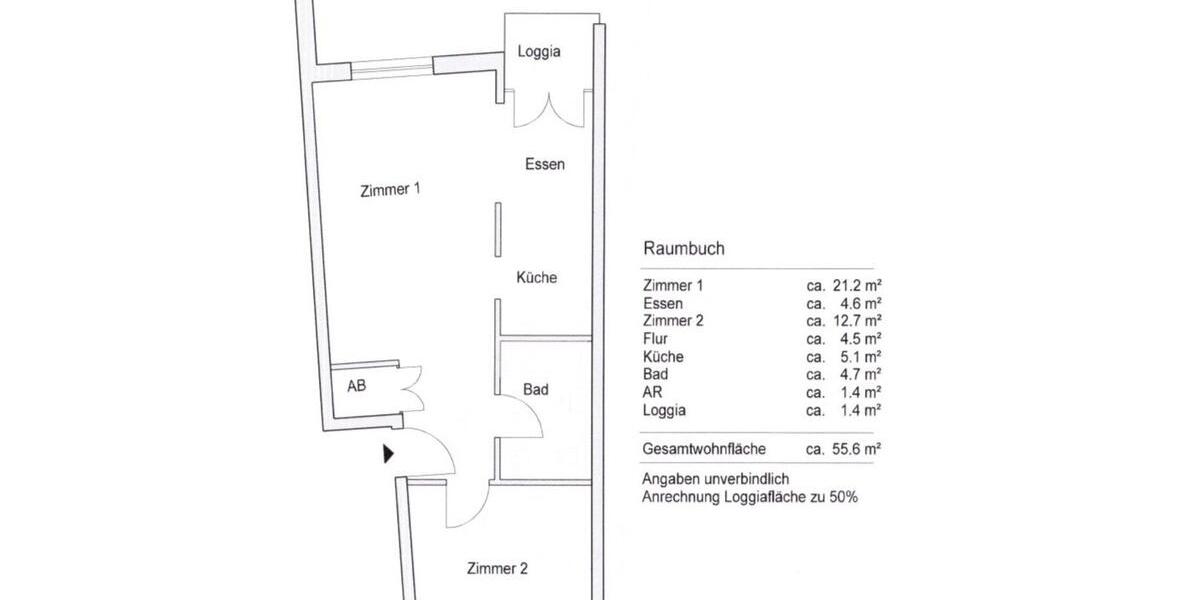 Etagenwohnung Ahrensburg - 2 Zimmer, 56 m&sup2;, 249.000&euro; | Angebot:26945737