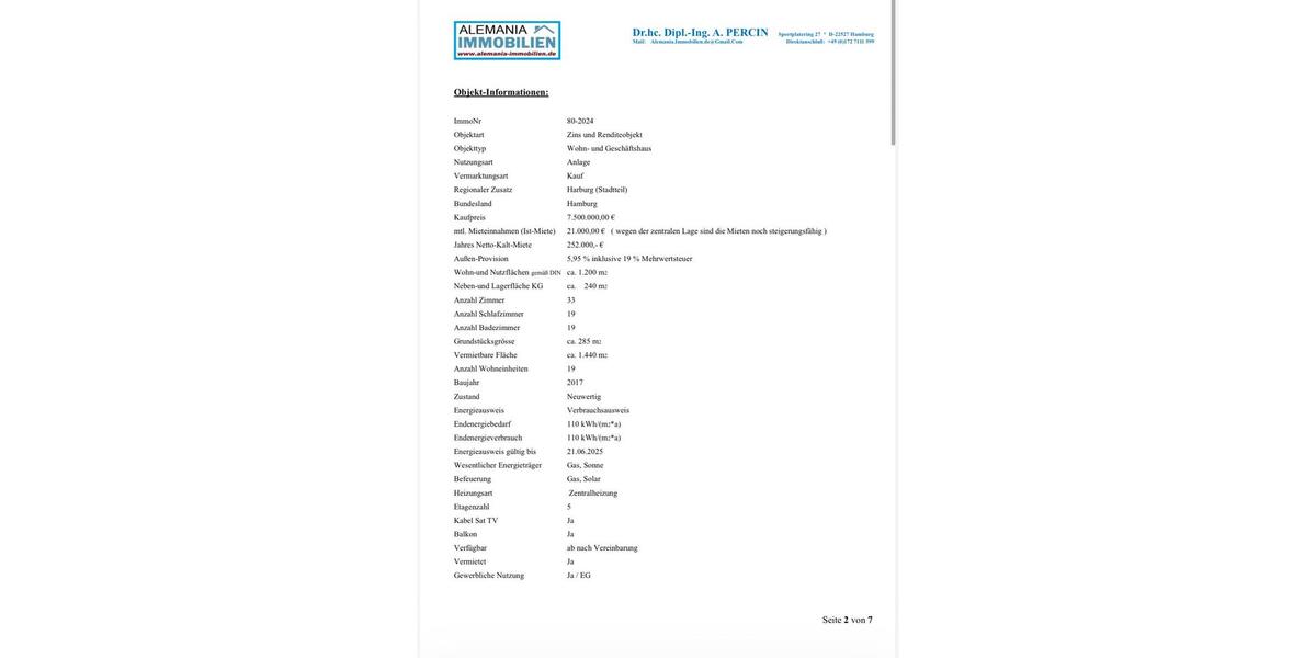 Mehrfamilienhaus, Wohnhaus Hamburg Harburg - 7.500.000&euro; | Angebot:25650395