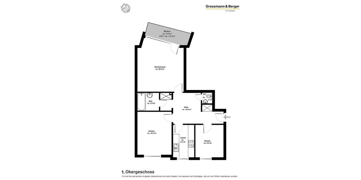 Etagenwohnung Hamburg Rahlstedt - 2 Zimmer, 72 m&sup2;, 295.000&euro; | Angebot:25670008