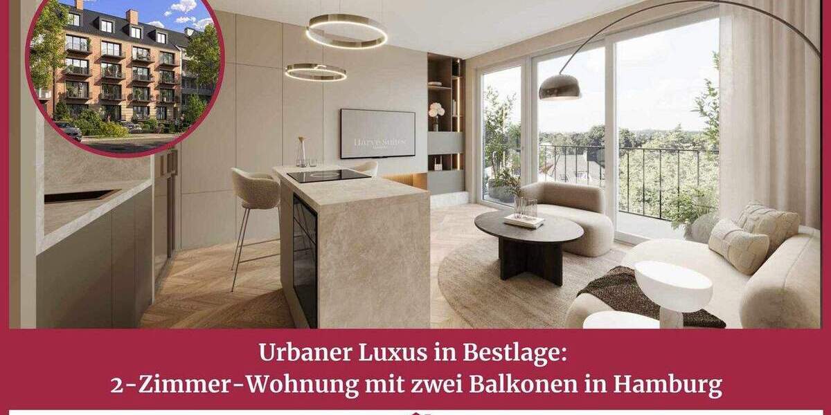 Etagenwohnung Hamburg Harvestehude - 2 Zimmer, 39 m&sup2;, 575.000&euro; | Angebot:25864788