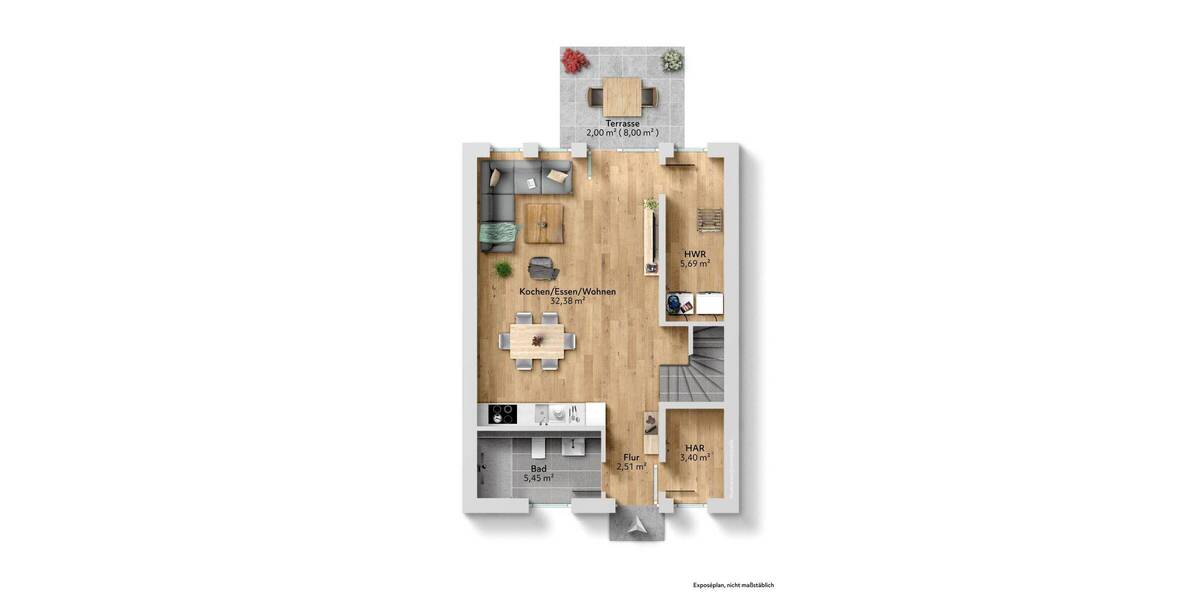 Reihenmittelhaus Quickborn - 4 Zimmer, 97 m&sup2;, 439.000&euro; | Angebot:25771051