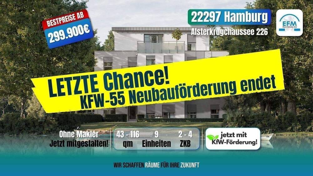 Etagenwohnung Hamburg Alsterdorf - 3 Zimmer, 719.900&euro; | Angebot:26834583