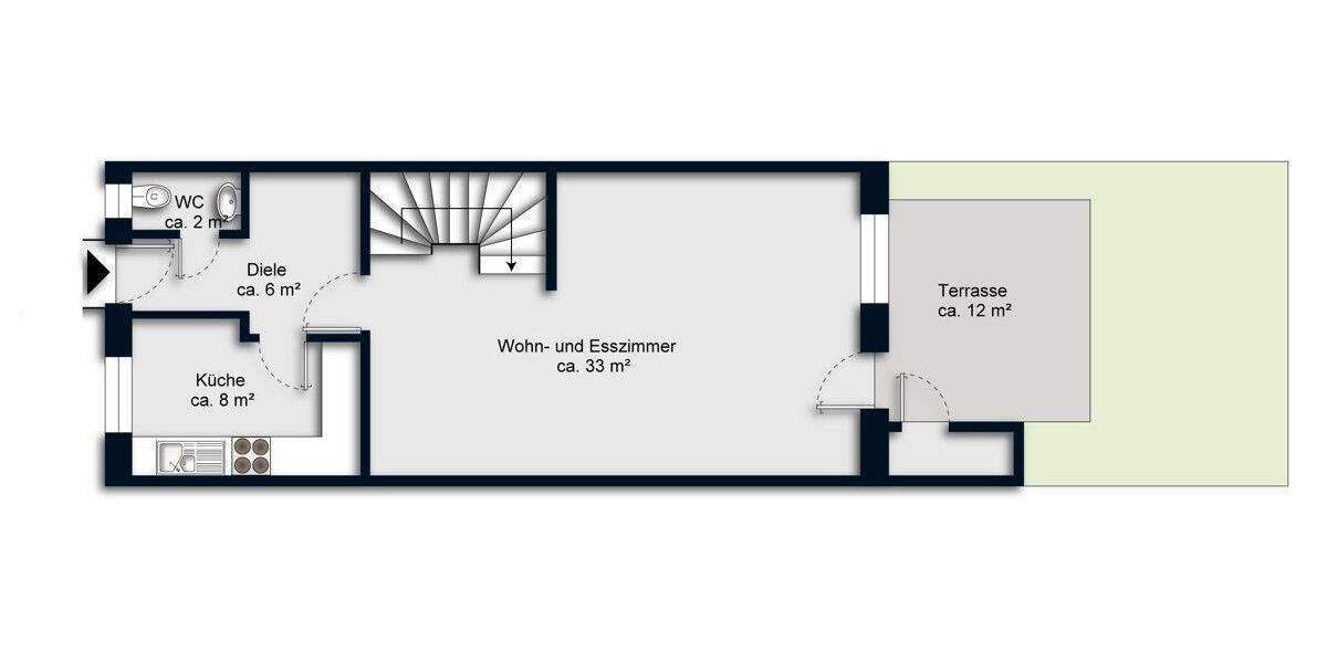 Reihenmittelhaus Hamburg / Groß-Flottbek Bahrenfeld - 6 Zimmer, 125 m&sup2;, 895.000&euro; | Angebot:25705799