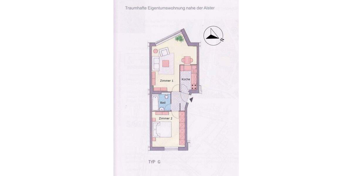 Etagenwohnung Hamburg Hohenfelde - 2 Zimmer, 44 m&sup2;, 350.000&euro; | Angebot:25752264