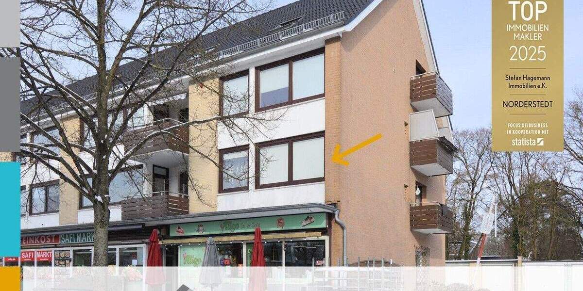 Etagenwohnung Norderstedt Harksheide - 2 Zimmer, 63 m&sup2;, 179.000&euro; | Angebot:25773171