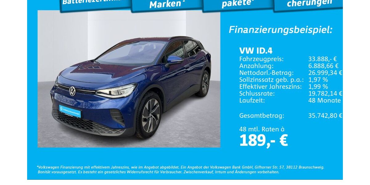 VW ID.4 4.605 km 33.333 &euro; Hamburg 22303
