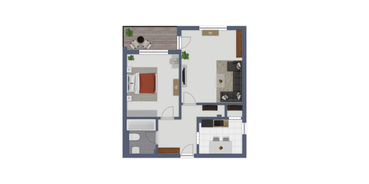 Etagenwohnung Hamburg Wilstorf - 2 Zimmer, 51 m&sup2;, 619&euro; | Angebot:25985491