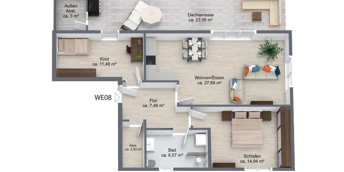 Einfamilienhaus Kaltenkirchen - 3 Zimmer, 80 m&sup2;, 1.599&euro; | Angebot:25872548