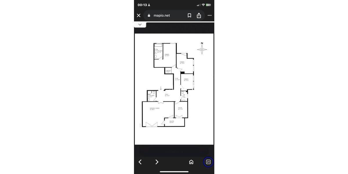 Etagenwohnung Hamburg Eppendorf - 4 Zimmer, 140 m&sup2;, 2.300&euro; | Angebot:24539213