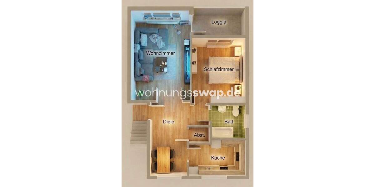 Etagenwohnung Hamburg Osdorf - 2 Zimmer, 61 m&sup2;, 665&euro; | Angebot:26013914