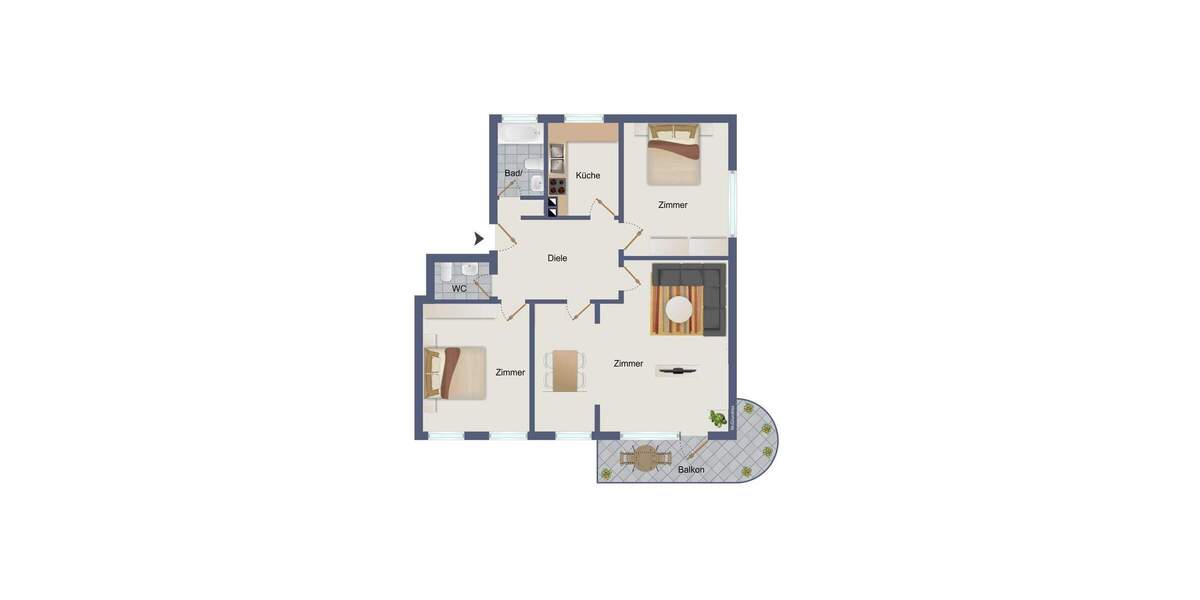 Etagenwohnung Hamburg Rahlstedt - 3 Zimmer, 91 m&sup2;, 349.000&euro; | Angebot:25780445