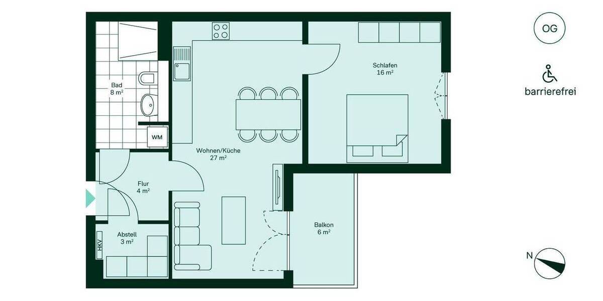 Etagenwohnung Hasloh - 2 Zimmer, 61 m&sup2;, 349.900&euro; | Angebot:25938553