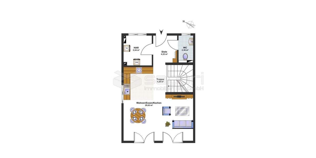 Reihenmittelhaus Hamburg Rahlstedt - 5 Zimmer, 124 m&sup2;, 559.000&euro; | Angebot:25704558