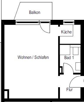 Hochparterre Hamburg Wandsbek - 1 Zimmer, 36 m&sup2;, 264.000&euro; | Angebot:26062214