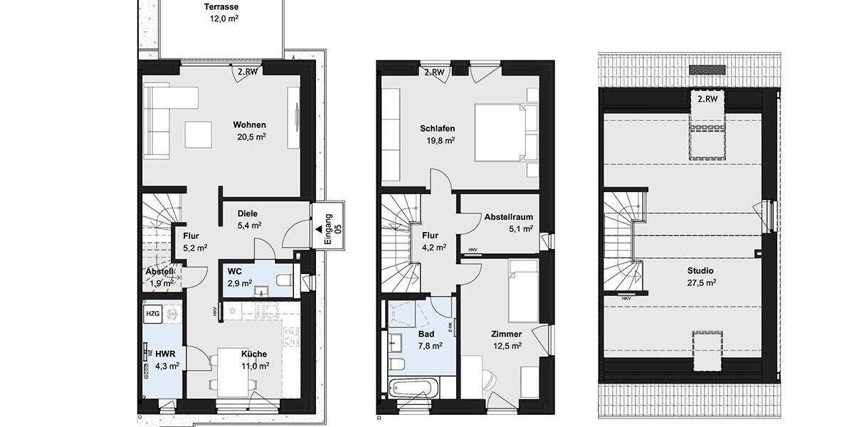 Reihenendhaus Henstedt-Ulzburg Ulzburg - 4 Zimmer, 131 m&sup2;, 655.900&euro; | Angebot:26798814