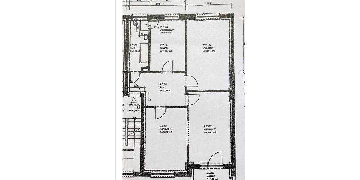 Etagenwohnung Hamburg Alsterdorf - 3 Zimmer, 86 m&sup2;, 299.000&euro; | Angebot:25358366