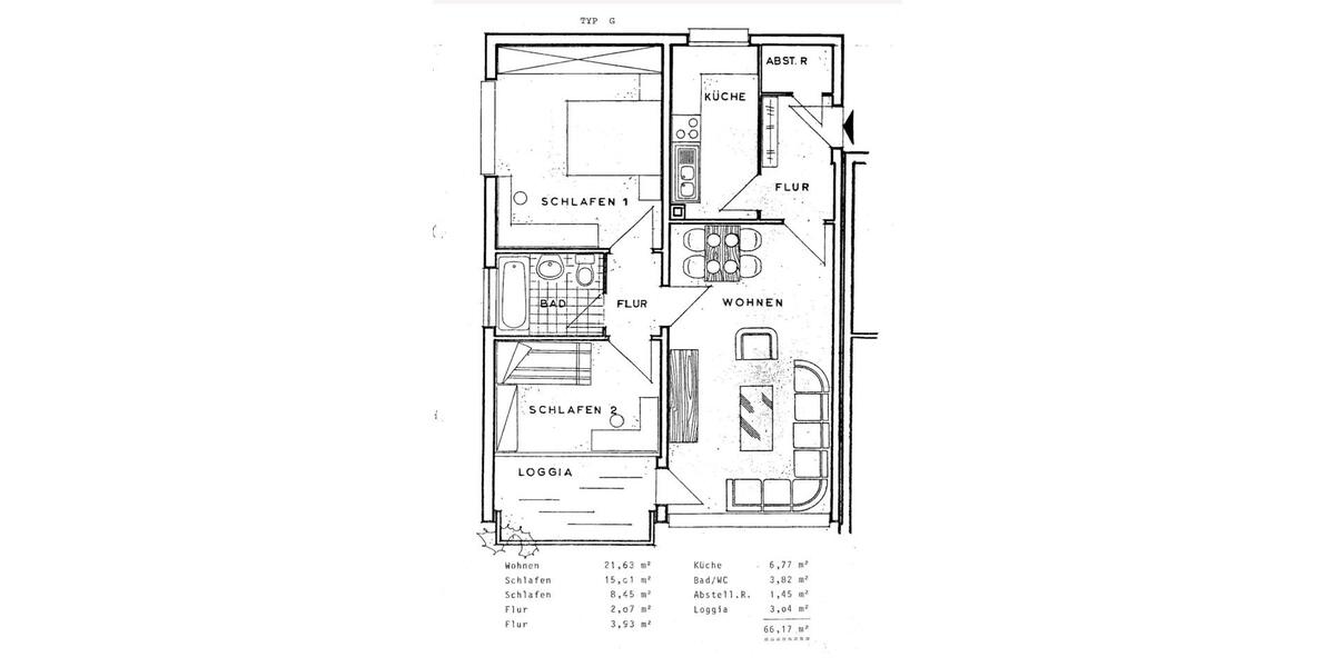 Etagenwohnung Pinneberg - 3 Zimmer, 66 m&sup2;, 145.000&euro; | Angebot:23871746