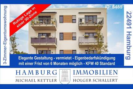 Wohnung Hamburg / Langenhorn Langenhorn - 3 Zimmer, 71 m&sup2;, 420.000&euro; | Angebot:25680637