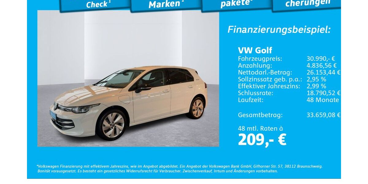 VW Golf 9.891 km 30.990 &euro; Glinde 21509