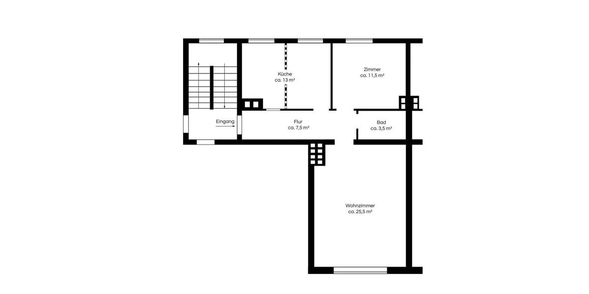 Etagenwohnung Hamburg Barmbek-Süd - 2 Zimmer, 60 m&sup2;, 309.000&euro; | Angebot:25748817