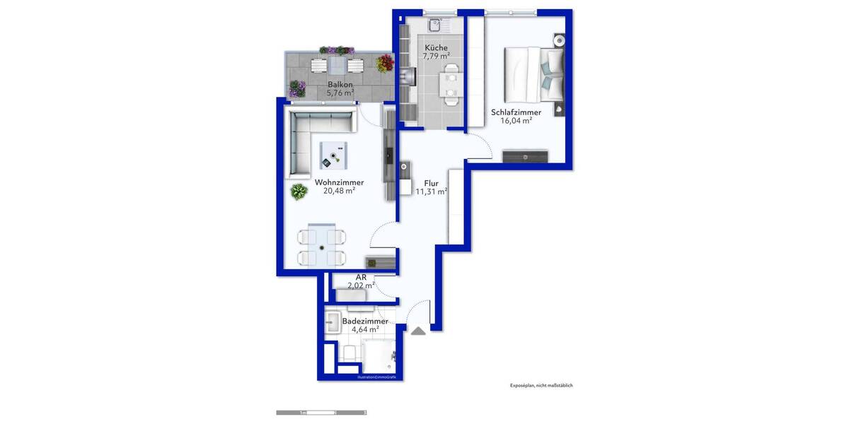 Etagenwohnung Wedel - 2 Zimmer, 67 m&sup2;, 245.000&euro; | Angebot:26752445