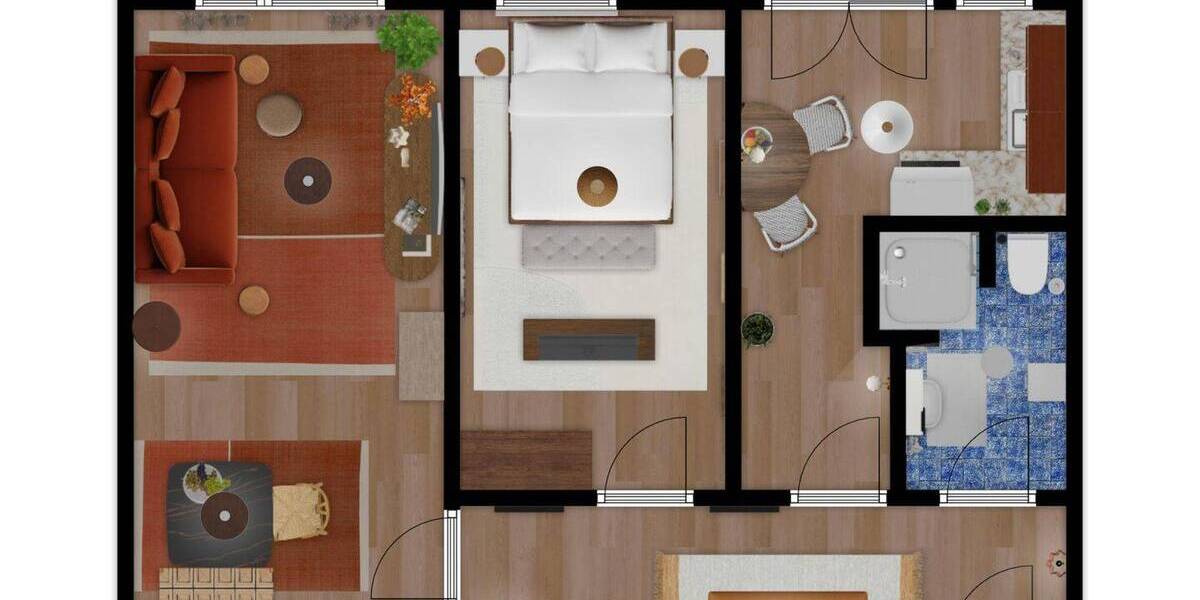 Etagenwohnung Hamburg Hamm - 2 Zimmer, 47 m&sup2;, 584&euro; | Angebot:26043894