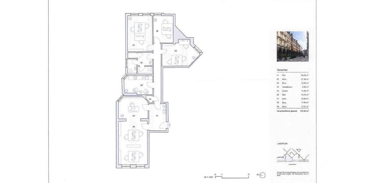 Gewerbeobjekt Hamburg Harvestehude - 1.500&euro; | Angebot:25080347