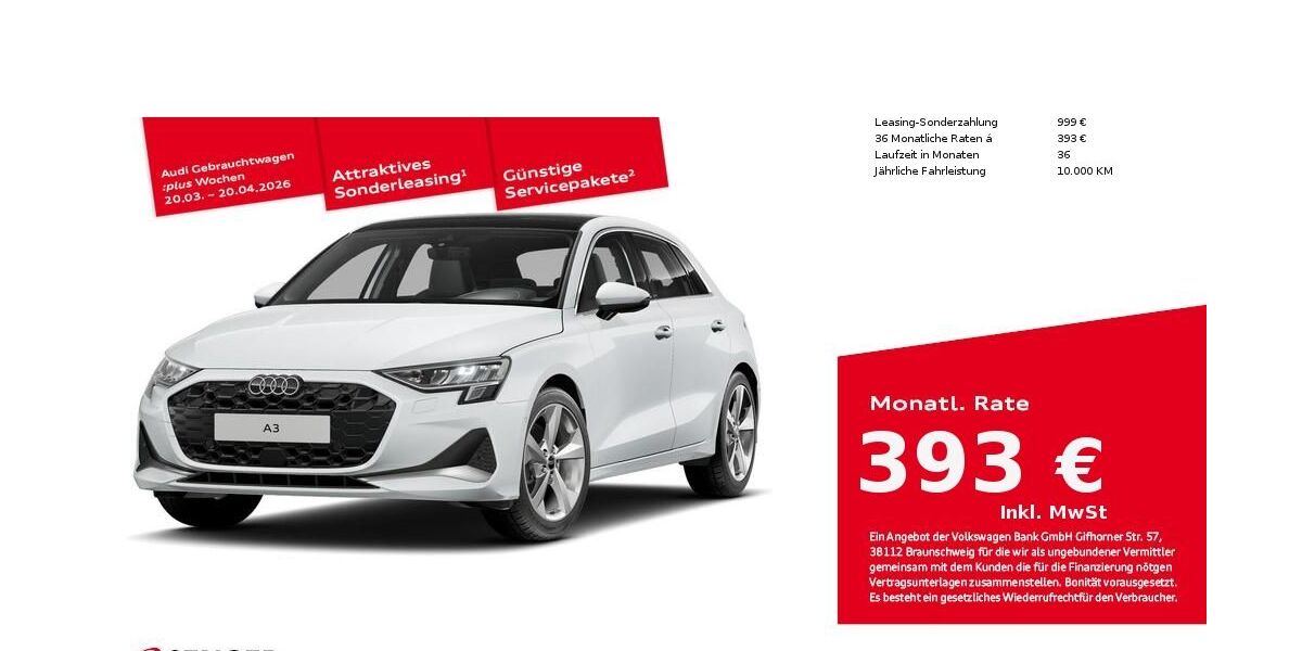 Audi A3 11.150 km 36.290 &euro; Bad Oldesloe 23843