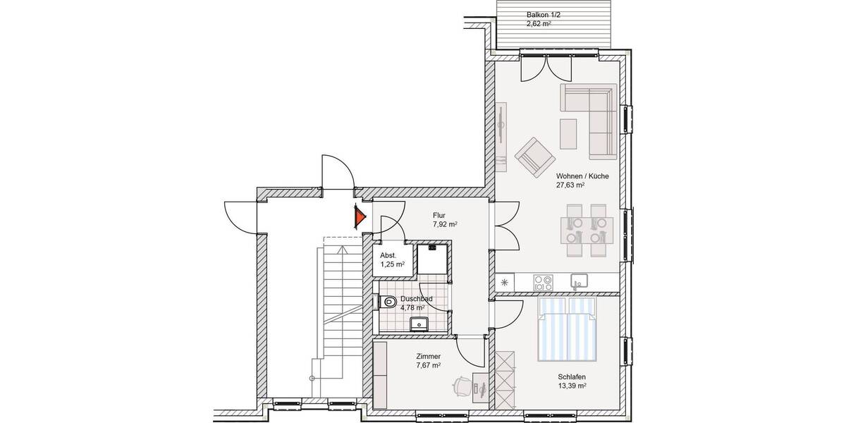 Etagenwohnung Hamburg Niendorf - 3 Zimmer, 66 m&sup2;, 469.000&euro; | Angebot:25983054