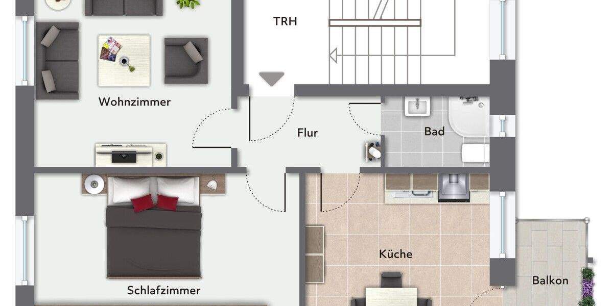Etagenwohnung Hamburg Eppendorf - 2 Zimmer, 53 m&sup2;, 395.000&euro; | Angebot:25743529