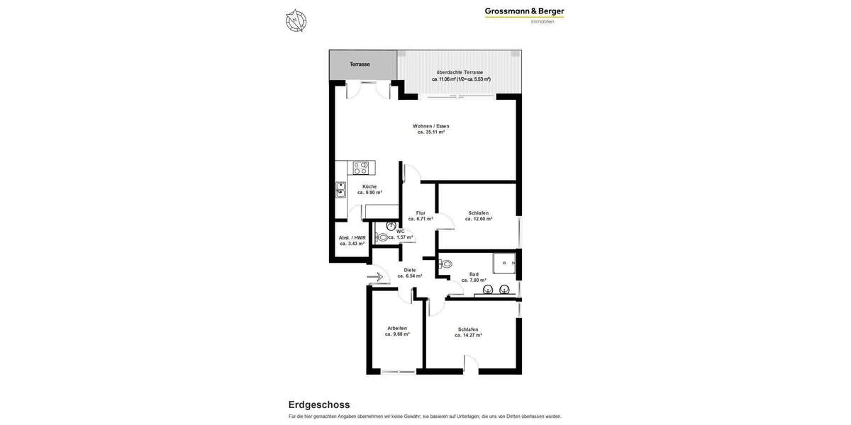 Etagenwohnung Hamburg Wellingsbüttel - 4 Zimmer, 113 m&sup2;, 825.000&euro; | Angebot:25726583