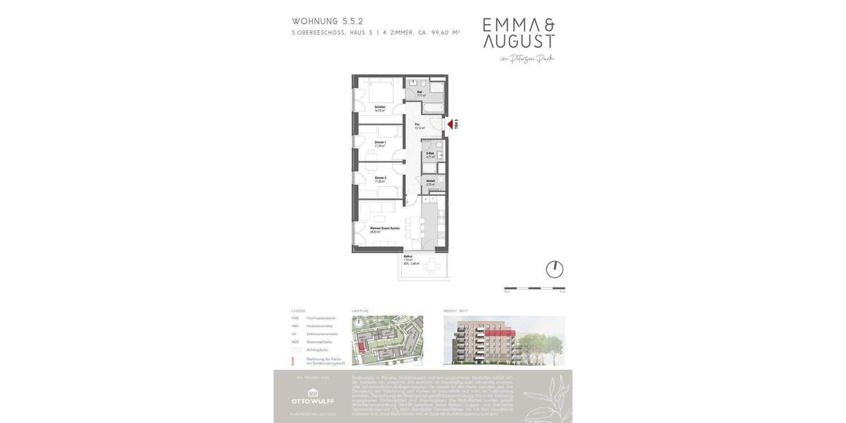 Etagenwohnung Hamburg / Groß Borstel Groß Borstel - 4 Zimmer, 99 m&sup2;, 885.000&euro; | Angebot:25814639