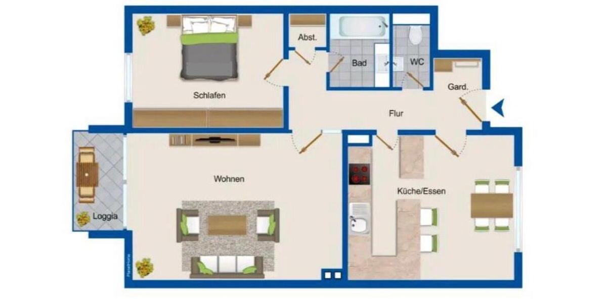 Etagenwohnung Hamburg Wandsbek - 2 Zimmer, 76 m&sup2;, 295.000&euro; | Angebot:25923810