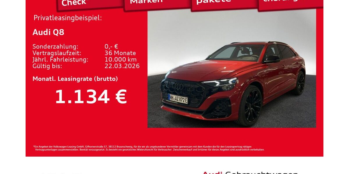 Audi Q8 1.890 km 102.440 &euro; Hamburg 20537