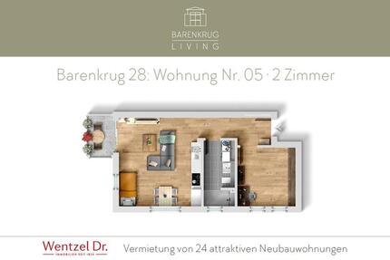 Wohnung Hamburg Wandsbek - 2 Zimmer, 53 m&sup2;, 1.038&euro; | Angebot:26005684