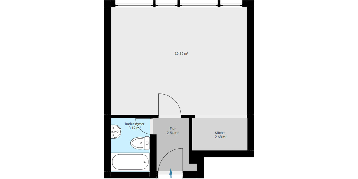 Etagenwohnung Hamburg Barmbek-Nord - 1 Zimmer, 30 m&sup2;, 1.099&euro; | Angebot:25935206