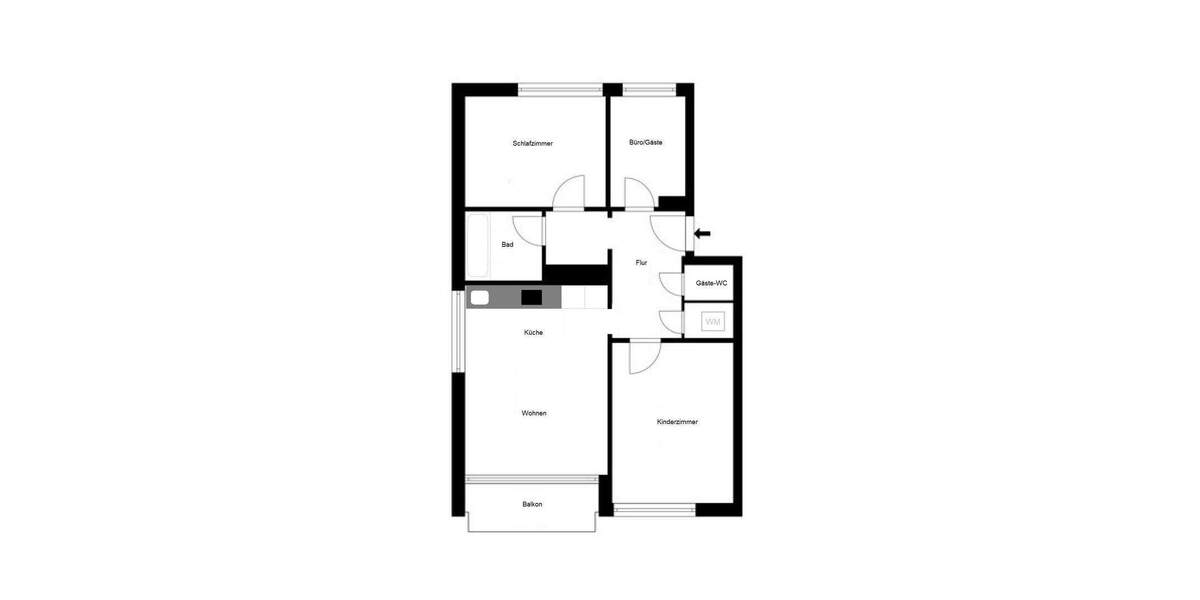 Etagenwohnung Hamburg Eimsbüttel - 3 Zimmer, 75 m&sup2;, 350.000&euro; | Angebot:25722750