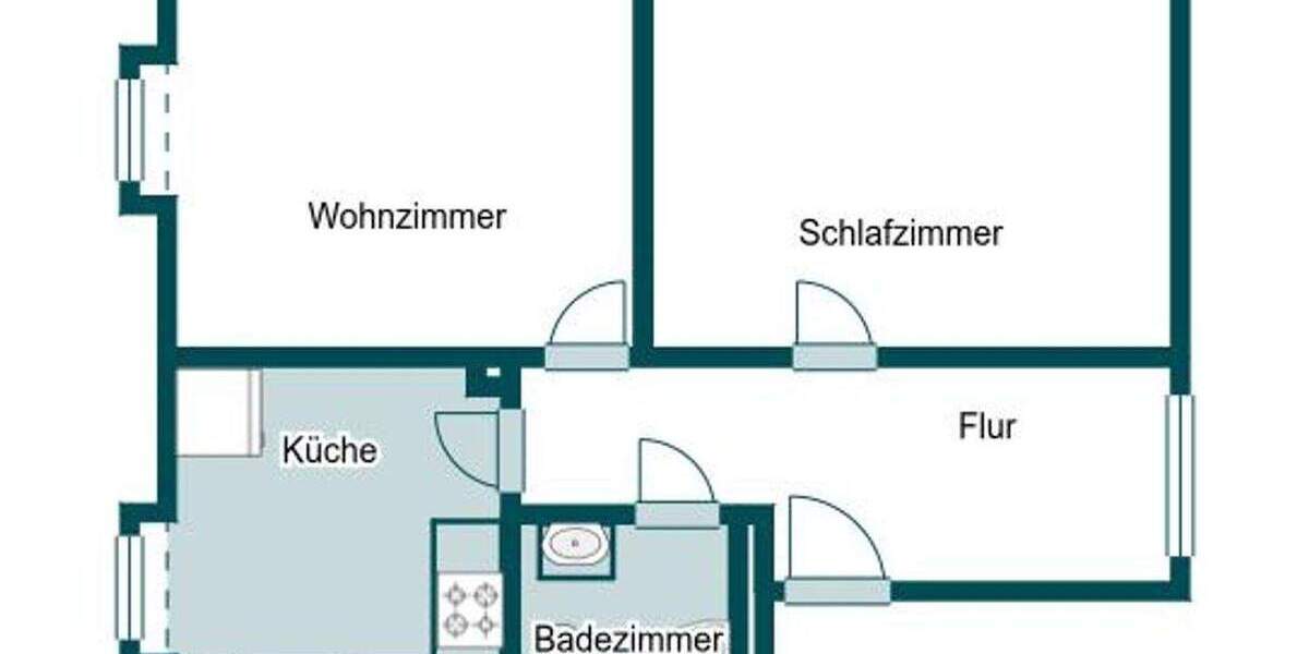 Etagenwohnung Hamburg Volksdorf - 2 Zimmer, 46 m&sup2;, 247.000&euro; | Angebot:25708533