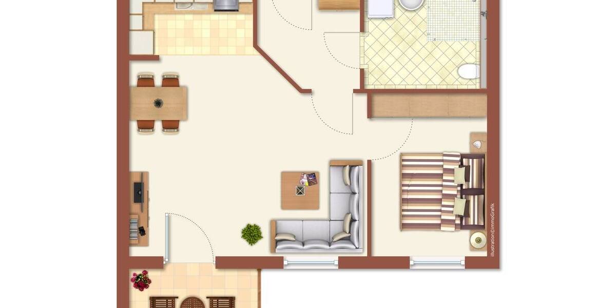 Etagenwohnung Hamburg Rahlstedt - 2 Zimmer, 56 m&sup2;, 235.000&euro; | Angebot:25778832